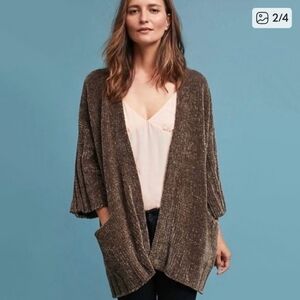 Anthropoligie Moth chenelle oversized sweater size small